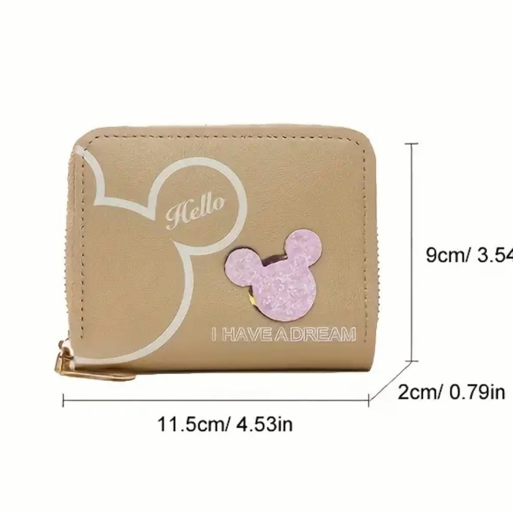 Mickey Mouse wallet change purse - NWT - pink and gold